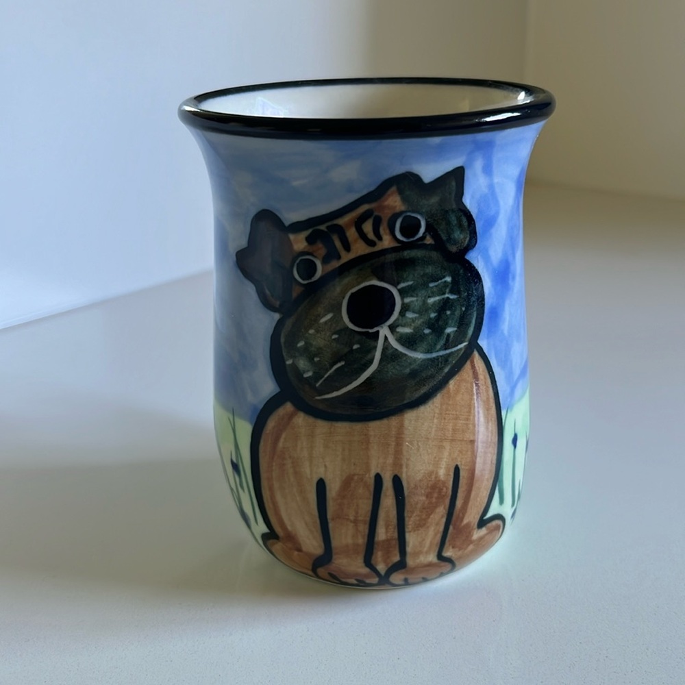 Artisan designed & created bulldog mug - great gift for the bulldog lover!